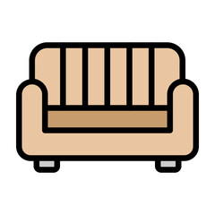 Sofa Vector Filled Icon Design