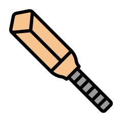 Cricket Bat Vector Filled Icon Design