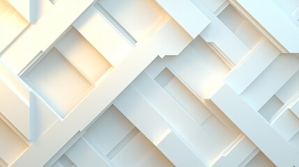 Fototapeta premium A textured, abstract composition of layered white shapes, creating a modern and clean aesthetic.