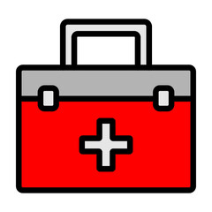 Obraz premium Doctor Bag Vector Filled Icon Design