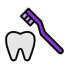 Dental Care (Toothbrush) Vector Filled Icon Design