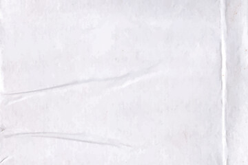 Obraz premium Glued paper Wrinkled overlay poster template set. Vector Realistic wet wrinkled banner mockup 