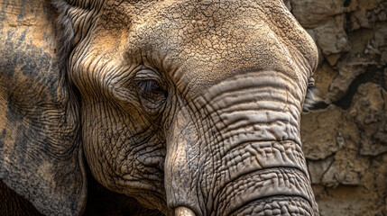 Closeup of an Elephant's Eye