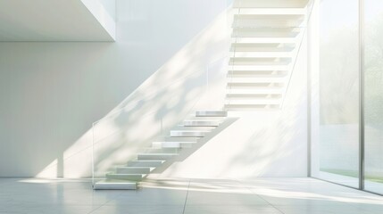 Obraz premium Modern Staircase with Natural Light