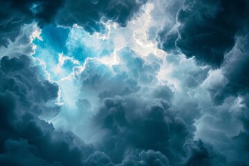 Fototapeta premium Dark clouds shaping a dramatic sky