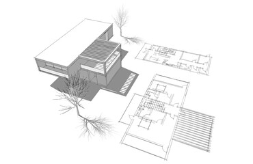 sketch of building