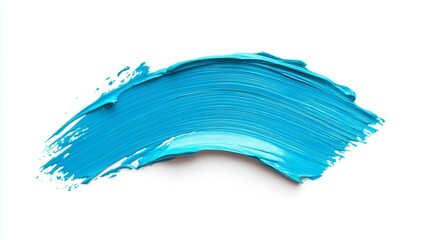 Turquoise bone oil paint stroke on white, highlighting vibrant color and texture