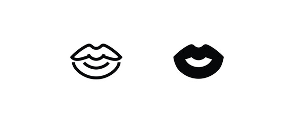 lips, lip love icon illustration isolated vector sign symbol Valentine's Day, Kiss, Mouth icons button,vector, sign, symbol, logo, illustration, editable stroke, flat design style isolaated on white