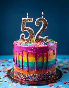 52th birthday cake 