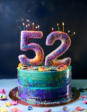 52th birthday cake 