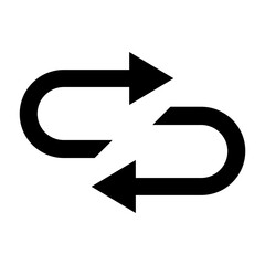 Bottom Curve Arrow Solid Icon