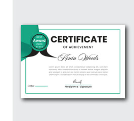 Free vector achievement certificate template