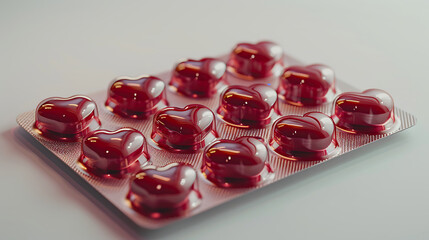 A Handful of Compassionate Pills, Pills with Heart Imagery [created with generative AI technology]