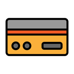 Credit Card Vector Filled Icon Design