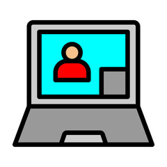 Webinar Vector Filled Icon Design
