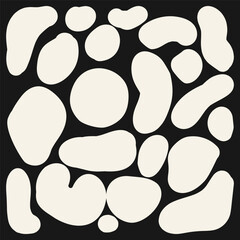 Geometric Shapes. Abstract geometric background. Fashionable minimalistic trendy style black white concept. Vector art collage for AD, patterns, posters, promo,  covers, web design and social media