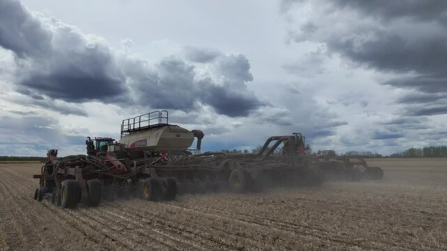 Video Footage of Air Seeder Agriculture