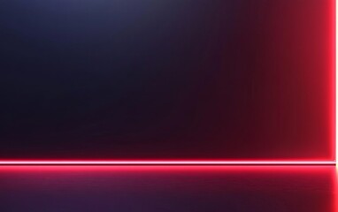 Obraz premium A minimalist scene featuring a dark background with a glowing neon edge, creating a modern and atmospheric vibe.