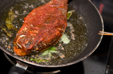 Crispy Fried Fish in Pan
