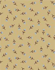 Flowers seamless pattern. vector illustration. Abstract flowers, floral vector with leaves