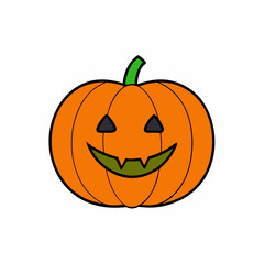 halloween pumpkin isolated on white