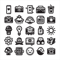 Sticker icon silhouette on white background
