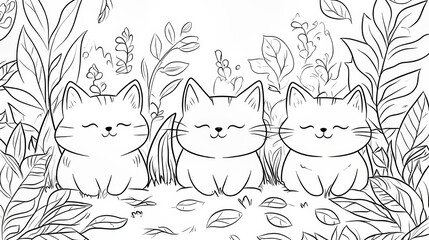 This coloring book is filled with adorable cats that kids will love.  It's perfect for young children.