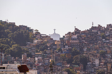 view of the rocinha favela in Rio de Janeiro.