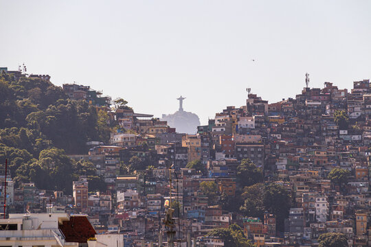 view of the rocinha favela in Rio de Janeiro.