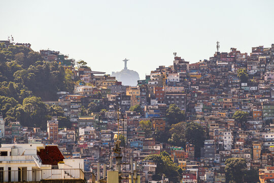 view of the rocinha favela in Rio de Janeiro.