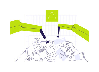 Robotic picking abstract concept vector illustration.