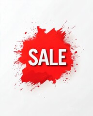 Obraz premium Bold red sale sign promising huge discounts