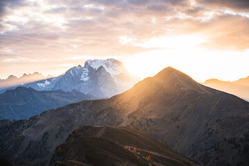 sunset in the mountains