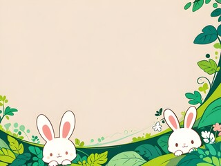 Cute Bunnies in the Forest