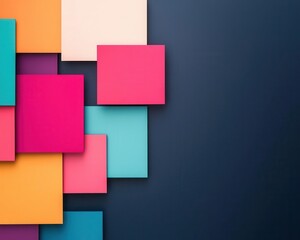 Fototapeta premium Abstract digital shapes forming a seamless workflow diagram, symbolizing the integration of business processes