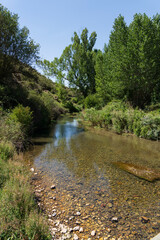 Mijares river in Sarrion Teruel Aragon Spain summer time natural environment