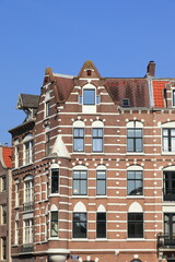 Amsterdam Lijnbaansgracht Building Facade with Decorated Gable, Netherlands
