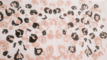 Pink Leopard Design Pattern. Pale Water Color
