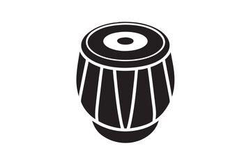 A tabla silhouette vector,icon illustration on white background.