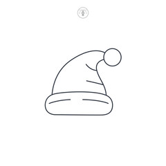 Santa Claus hat icon symbol vector illustration isolated on white background