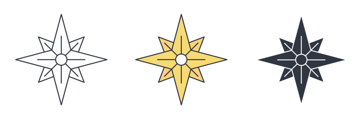 Star of Bethlehem icon symbol vector illustration isolated on white background