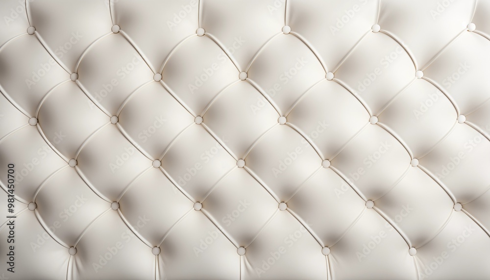 Wall mural white leather upholstery