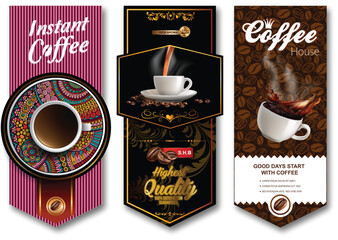Modern Coffee Shop Vector Design Templates for Branding, Marketing, and Promotion, coffee, latte, cappuccino, espresso, mocha, americano, macchiato, barista, coffee beans, coffee cup, coffee machine