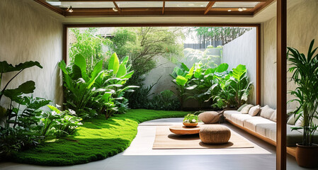 Tranquil Indoor Garden Room with Modern Design