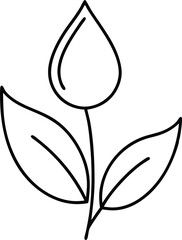 Vibrant Blooming Tulip Vector Art for Creative Coloring
