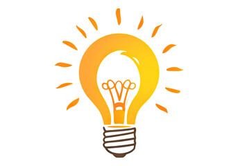 Idea logo concept. Transparent background, Isolated PNG.