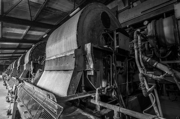 historic machinery of a abandoned mining site