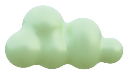 Green cloud. 3d rendering.	