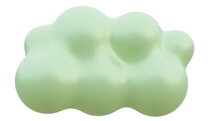 Green cloud. 3d rendering.	