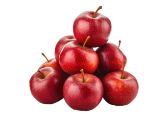 Pile of apples. Transparent background, Isolated PNG.